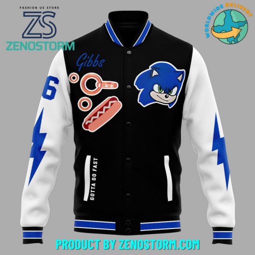 Detroit Lions 2024 Sonic Gibbs Premium Baseball Jacket