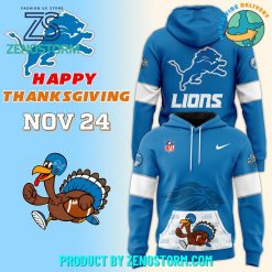 Detroit Lions 2024 Thanksgiving Premium Limited Pullover Hoodie