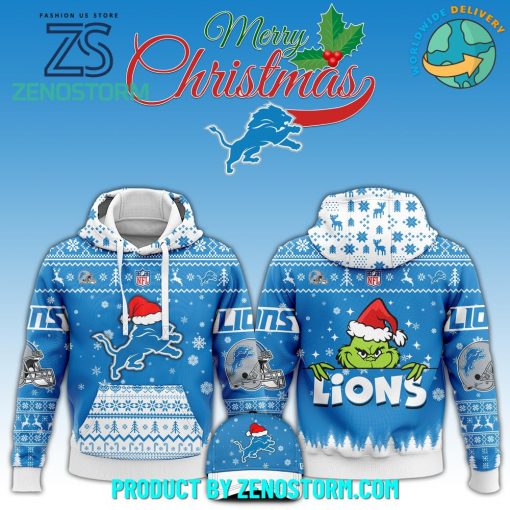 Detroit Lions x Grinch Christmas NFL 2024 Hoodie, Pants, Cap