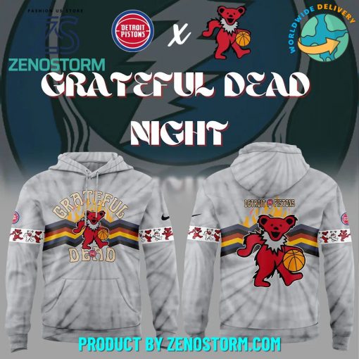 Detroit Pistons x Grateful Dead Night Nike Hoodie, Pants, Cap