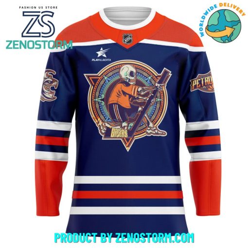 Edmonton Oilers Our Inaugural Dia de los Muertos Hockey Jersey