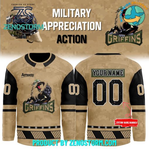 Grand Rapids Griffins x Military Appreciation 2024 Hockey Jersey