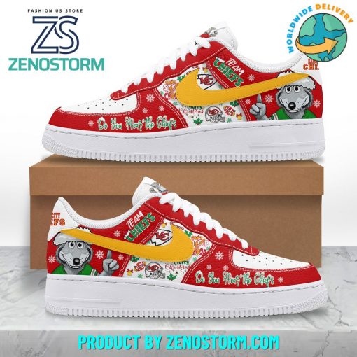 Kansas City Chiefs NFL Merry Christmas 2024 Nike Air Force 1