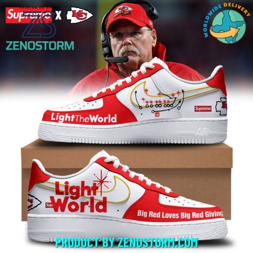 Kansas City Chiefs x Supreme Light the World Nike Air Force 1