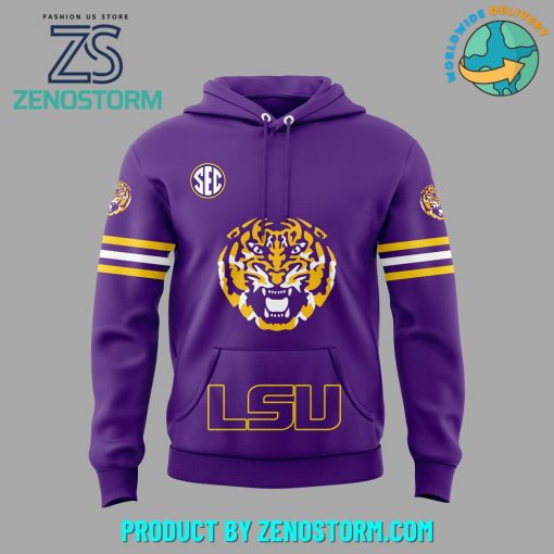 LSU Tigers Football 100 Tigers Stadium Purple Hoodie, Pants, Cap