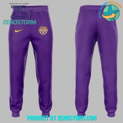 LSU Tigers Football 100 Tigers Stadium Purple Hoodie Pants Cap