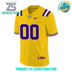 LSU Tigers Football Alternate Gold Customized Football Jersey