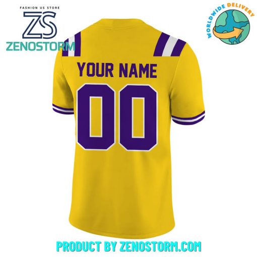 LSU Tigers Football Alternate Gold Customized Football Jersey