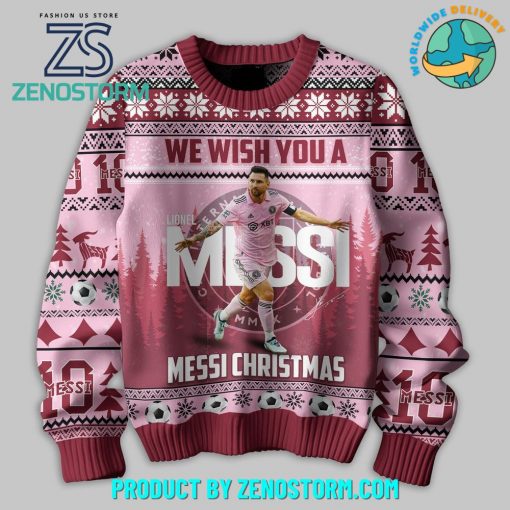 Lionel Messi We Wish You A Messi Christmas Ugly Sweater