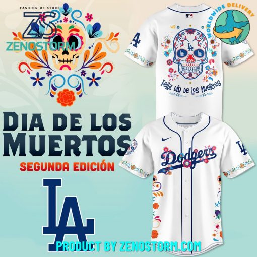 Los Angeles Dodgers 2024 MLB Dia De Los Muertos Baseball Jersey