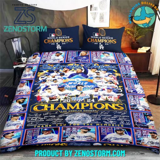 Los Angeles Dodgers World Series Champions 2024 Bedding Set