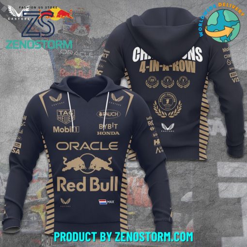 Max Verstappen Champions 4-In-A-Row Hoodie