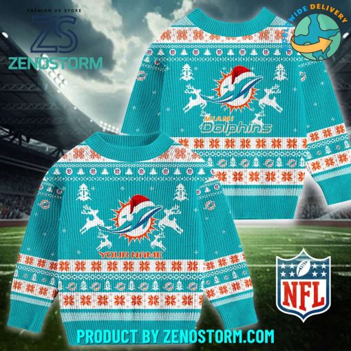 Miami Dolphins 2024 Christmas Ugly Sweater