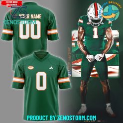 Miami Hurricanes NCAA 2024 Green Football Jersey