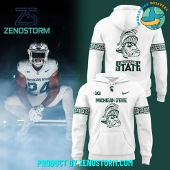 Michigan State Football Uniform Icy Whites x Gruff Hoodie, Pants, Cap