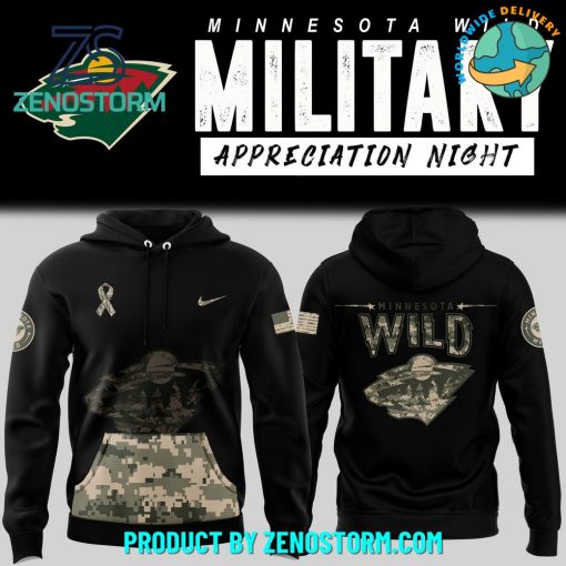 Minnesota Wild 2024 Military Appreciation Night Hoodie, Pants, Cap