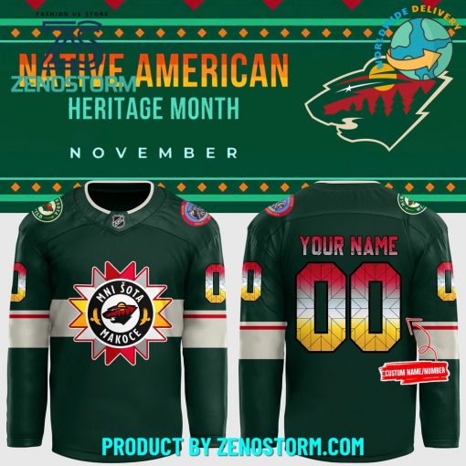 Minnesota Wild 2024 Native American Heritage Month Hockey Jersey