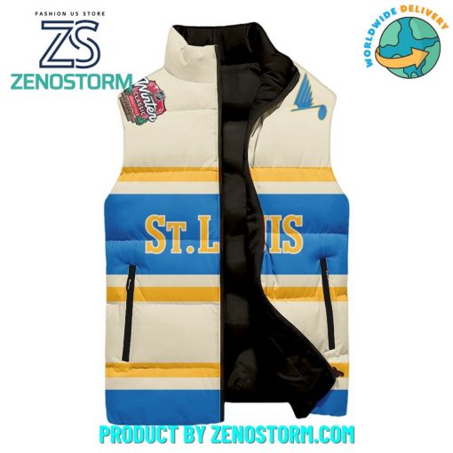 NHL St. Louis Blues Personalized 2025 Sleeveless Puffer Down Vest