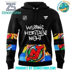 New Jersey Devils Hispanic Heritage Night Black Hoodie 2024