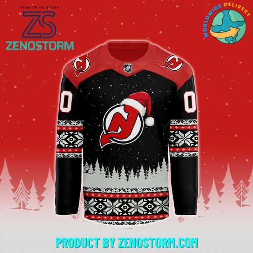 New Jersey Devils NHL 2024 Christmas Customized Hockey Jersey