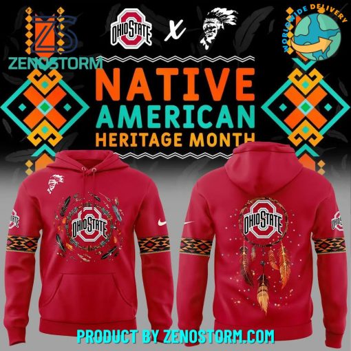 Ohio State Football Native American Heritage Month Nike Red Hoodie, Pants, Cap