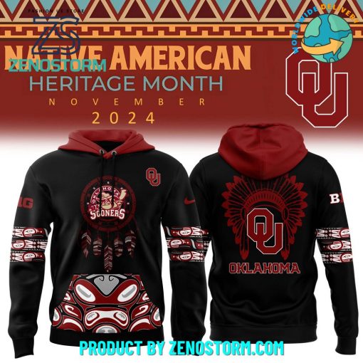 Oklahoma Sooners Football 2024 Native American Heritage Month Hoodie