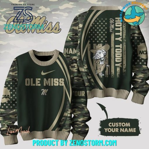 Ole Miss Rebels Salute To Service Army Sweater