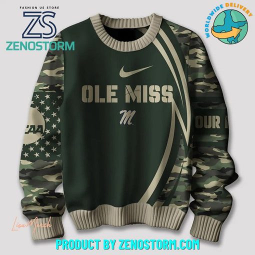 Ole Miss Rebels Salute To Service Army Sweater