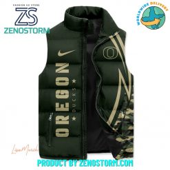 Oregon Ducks Salute To Service Army Sleeveless Puffer Down Vest