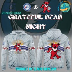 Philadelphia 76ers x Grateful Dead Night Nike Hoodie, Pants, Cap