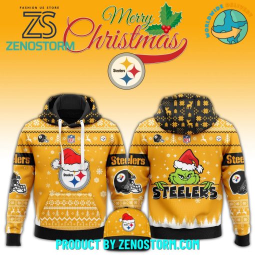 Pittsburgh Steelers x Grinch Christmas NFL 2024 Hoodie, Pants, Cap