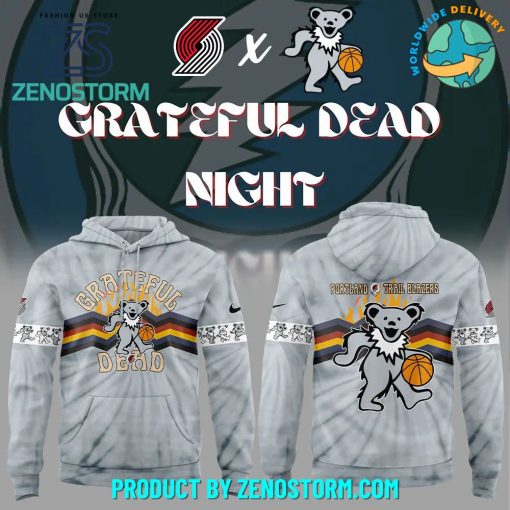 Portland Trail Blazers x Grateful Dead Night Nike Hoodie, Pants, Cap