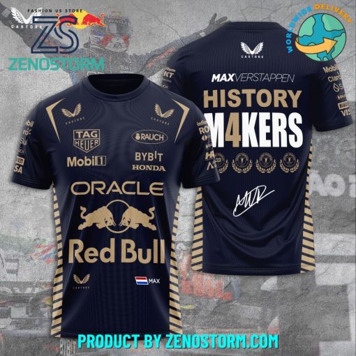 Red Bull Racing F1 Max Verstappen 2024 History Makers Shirt