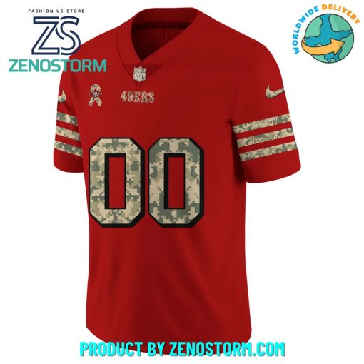 San Francisco 49ers 2024 Salute To Service Featuring George Kittle’s Football Jersey