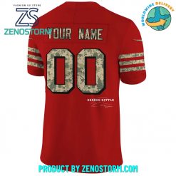 San Francisco 49ers 2024 Salute To Service Featuring George Kittles Football Jersey 3