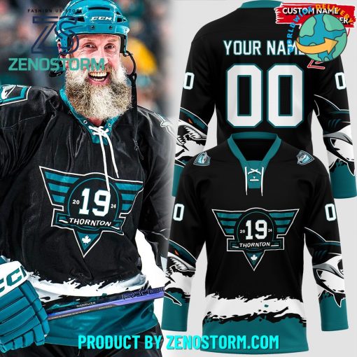 San Jose Sharks Joe Thornton Custom Name Hockey Jersey