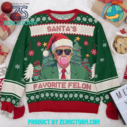 Santa’s Favorite Felon Donald Trump Ugly Sweater