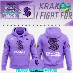 Seattle Kraken Hockey Fights Cancer Hoodie Pants Cap