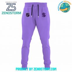 Seattle Kraken Hockey Fights Cancer Hoodie Pants Cap