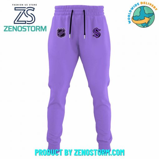 Seattle Kraken Hockey Fights Cancer Hoodie, Pants, Cap