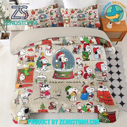 Snoopy Christmas 2024 Quilt Bedding Set