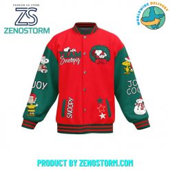 Snoopy Tis The Season To Be Baseball Jacket