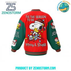 Snoopy Tis The Season To Be Baseball Jacket