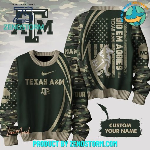 Texas A&M Aggies Salute To Service Army Sweater