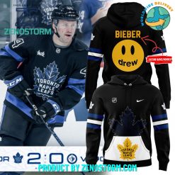 Toronto Maple Leafs 2024 NHL Justin Bieber Black Hoodie