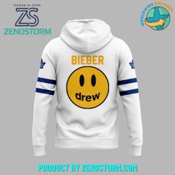 Toronto Maple Leafs 2024 NHL Justin Bieber White Hoodie