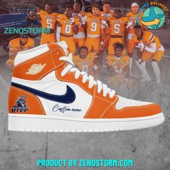 UTEP Miners Football Orange Custom Name Nike Air Jordan 1