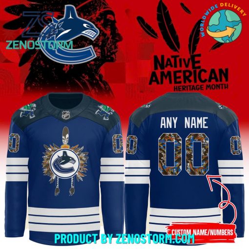 Vancouver Canucks 2024 NHL Native American Heritage Month Hockey Jersey