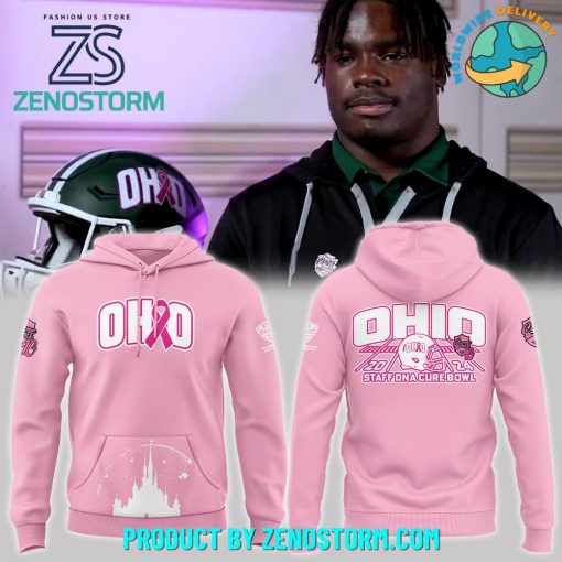 2024 Cure Bowl Ohio Bobcats Football Pink Hoodie