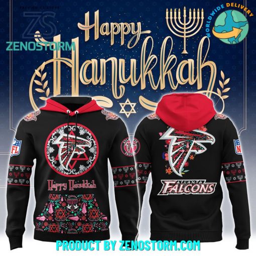 Atlanta Falcons NFL Happy Hanukkah Holiday New Hoodie